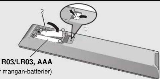 TECHNICS SUR1EB - ■ Brug af fjernbetjeningen - 1