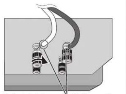 TECHNICS SBR1E - De luidsprekkerkabels verbinden - 3