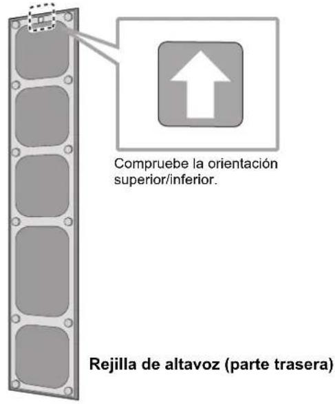 TECHNICS SBR1E - Colocar las rejoillas de los altavoces - 2