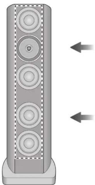 TECHNICS SBR1E - Fäst högtalarskydden - 1