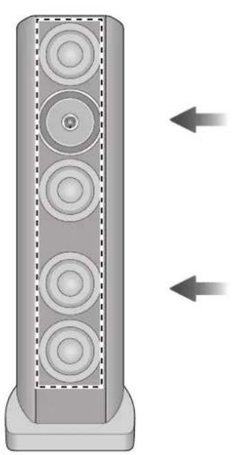 TECHNICS SBR1E - Bevestigen van de luidsprekernetten - 1
