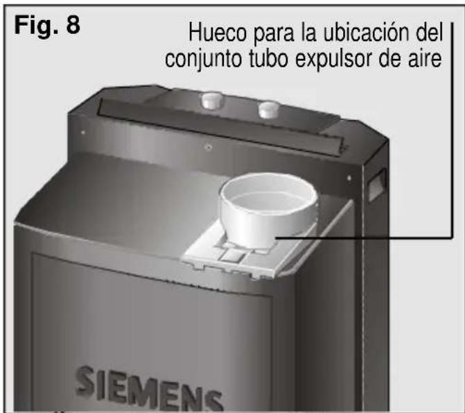 SIEMENS PA0620M - Montaje del tubo expulsor de aire en el equipo - 1