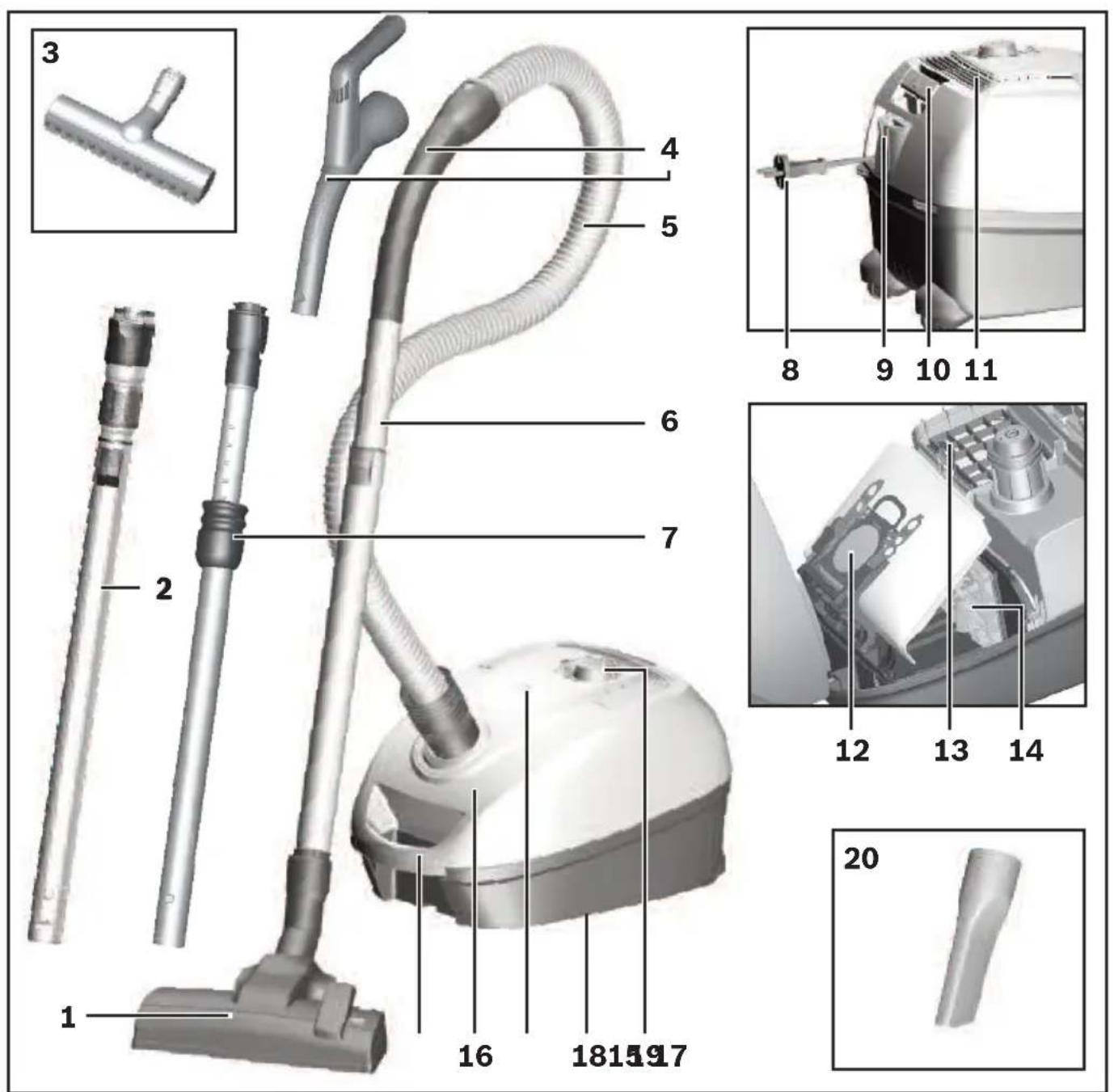 SIEMENS VSP3AAAA1 - Bagged vacuum cleaner - 1
