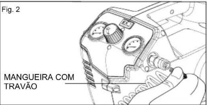 GREENWORKS G24AC - CONECTAR A MANGUEIRA DE AR AO COMPRESSOR - 1