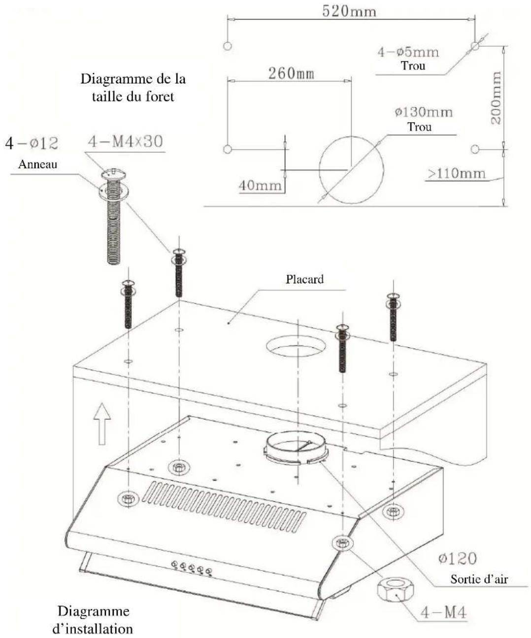 Orima ORT 3029 D - - Hotte Traditionnelle - 1