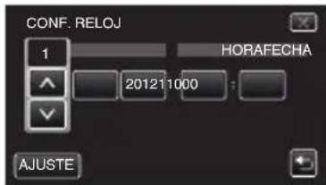 JVC Everio GZE205BE - Ajuste la fecha y la hora. - 1