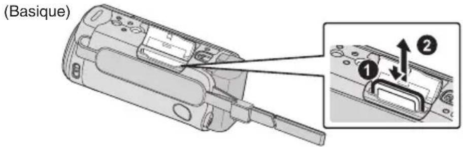 JVC Everio GZE205BE - Pour retirer la carte - 1