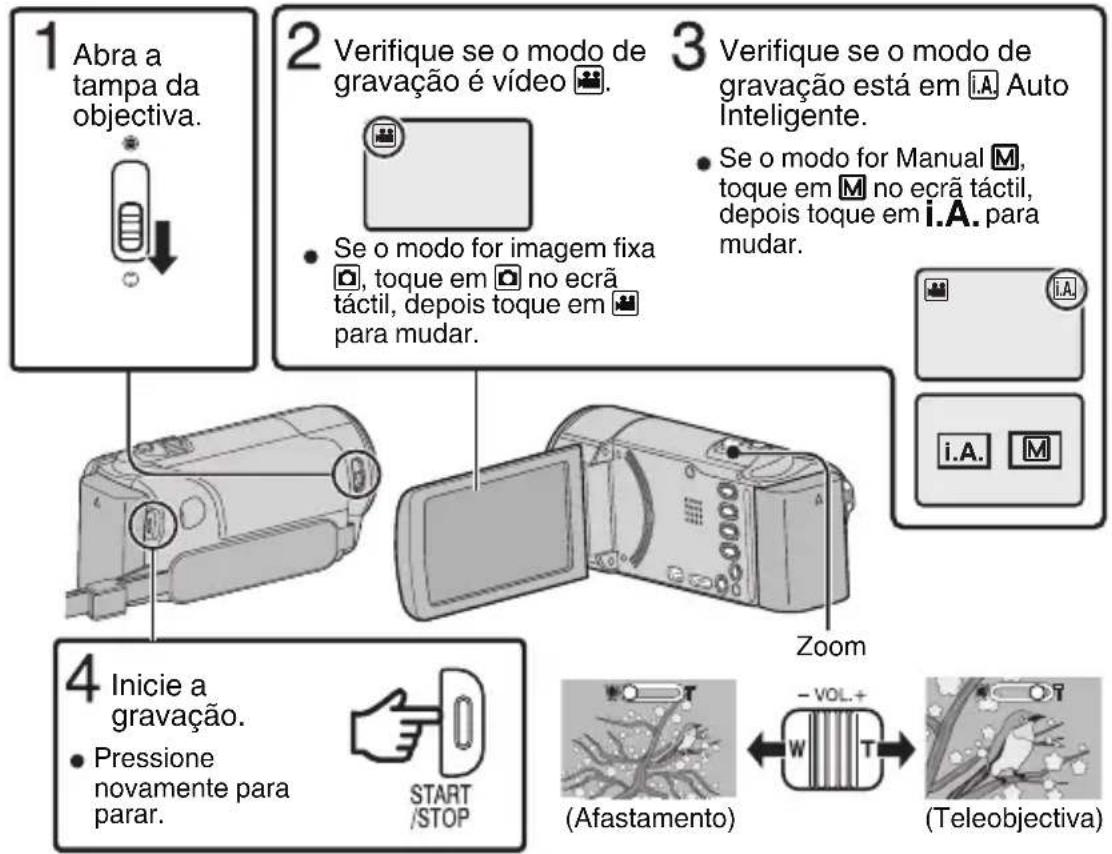 JVC Everio GZE205BE - Para alterar a definição - 1