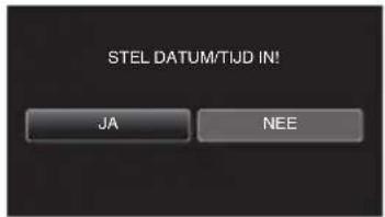JVC Everio GZE205BE - Tik op "JA" wanneer "STEL DATUM/TIJD IN!" wordt weergegeven. - 1