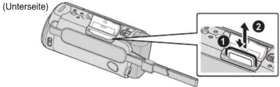 JVC Everio GZE205BE - ■ Entnehmen der Karte - 1