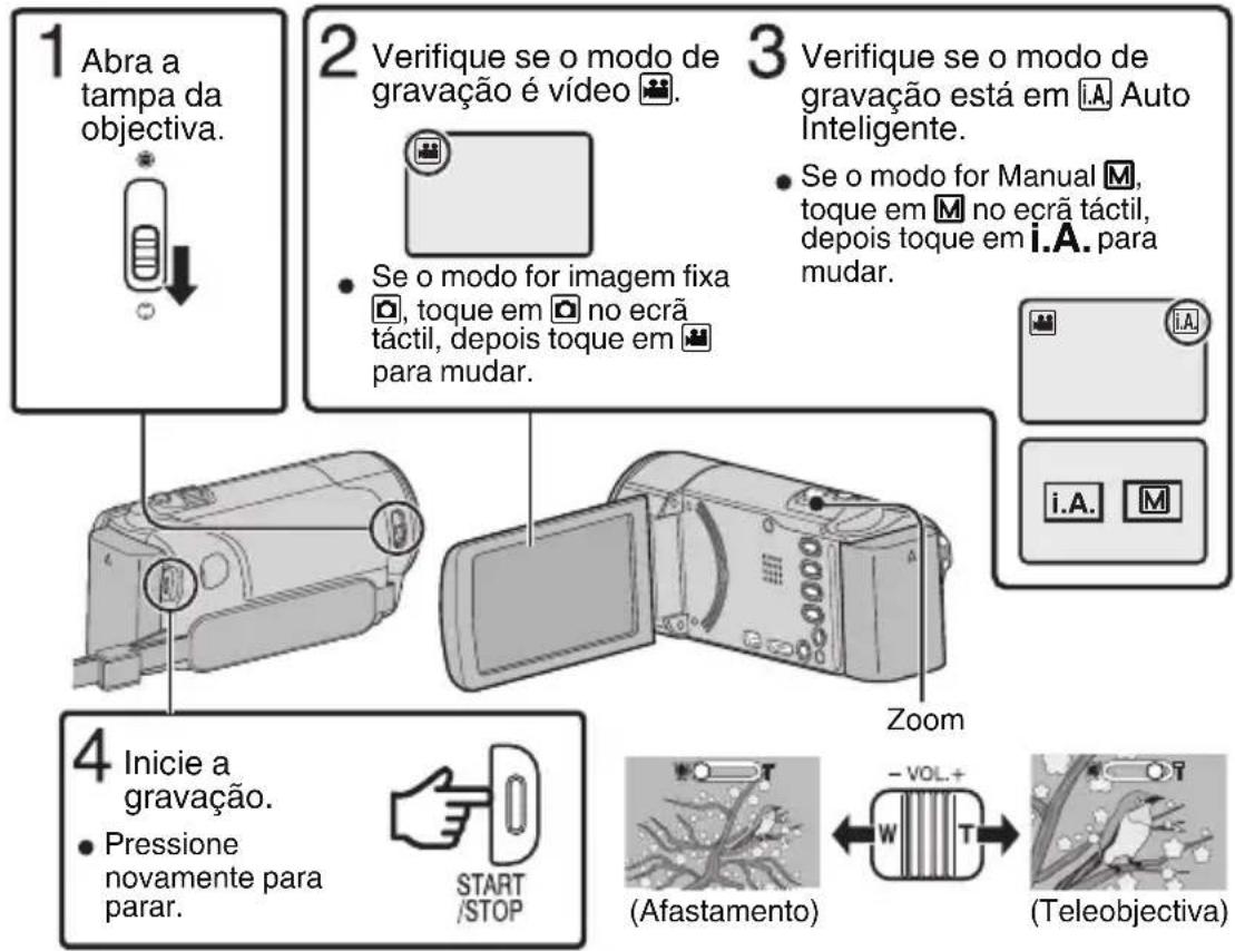 JVC Everio GZE205RE - Para alterar a definição - 1