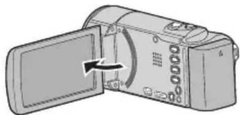 JVC Everio GZE205RE - Ouvrez I'ecran LCD. - 1