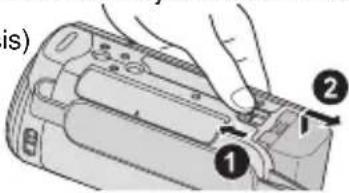 JVC Everio GZE205RE - Het accupack opladen - 3