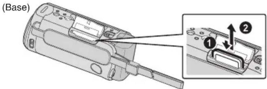 JVC Everio GZE205RE - Remover o cartão - 1