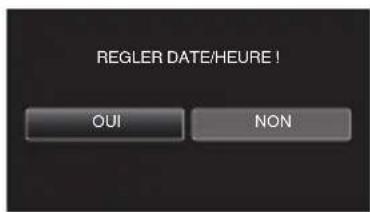 JVC Everio GZE205RE - Tapez sur "OUI" lorsque REGLER DATE/HEURE ! est affché. - 1