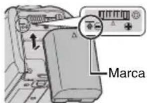 JVC Everio GZE200WE - Insira a bateria. - 1