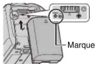 JVC Everio GZE200WE - Fixez la batterie. - 1