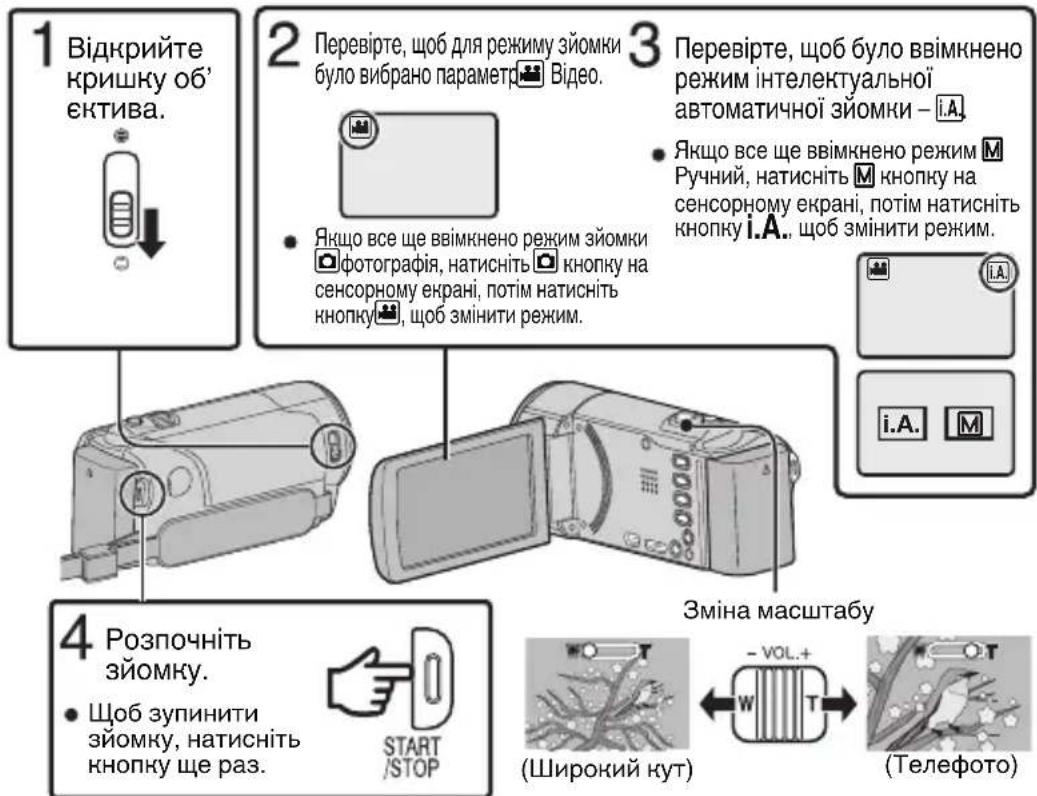 JVC Everio GZE209BE - Щоб змінити налаштування - 1