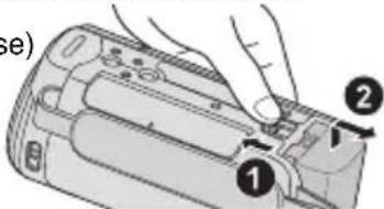 JVC Everio GZE209BE - Sujete la batería. - 2