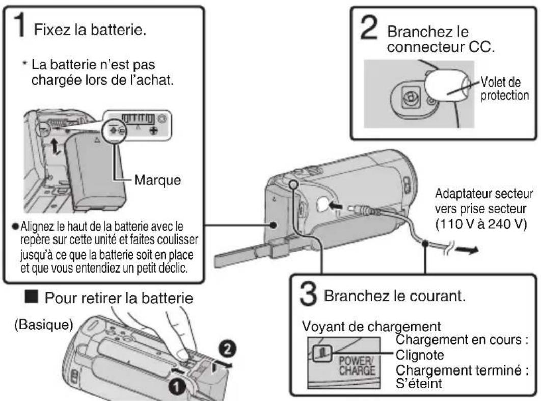 JVC Everio GZE209BE - Charger la batterie - 1