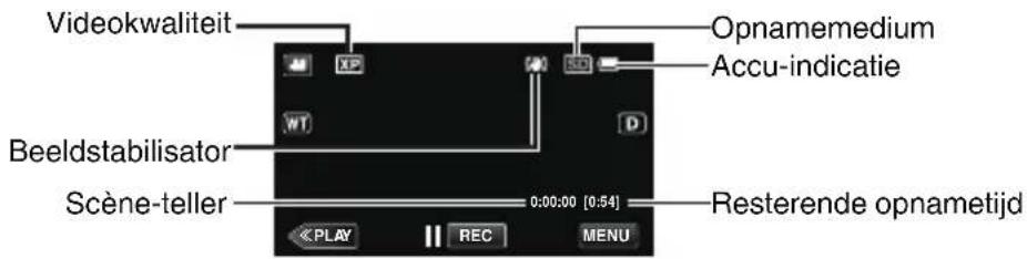 JVC Everio GZE209BE - ■ Aanwijzingen tijdens video-opname - 1