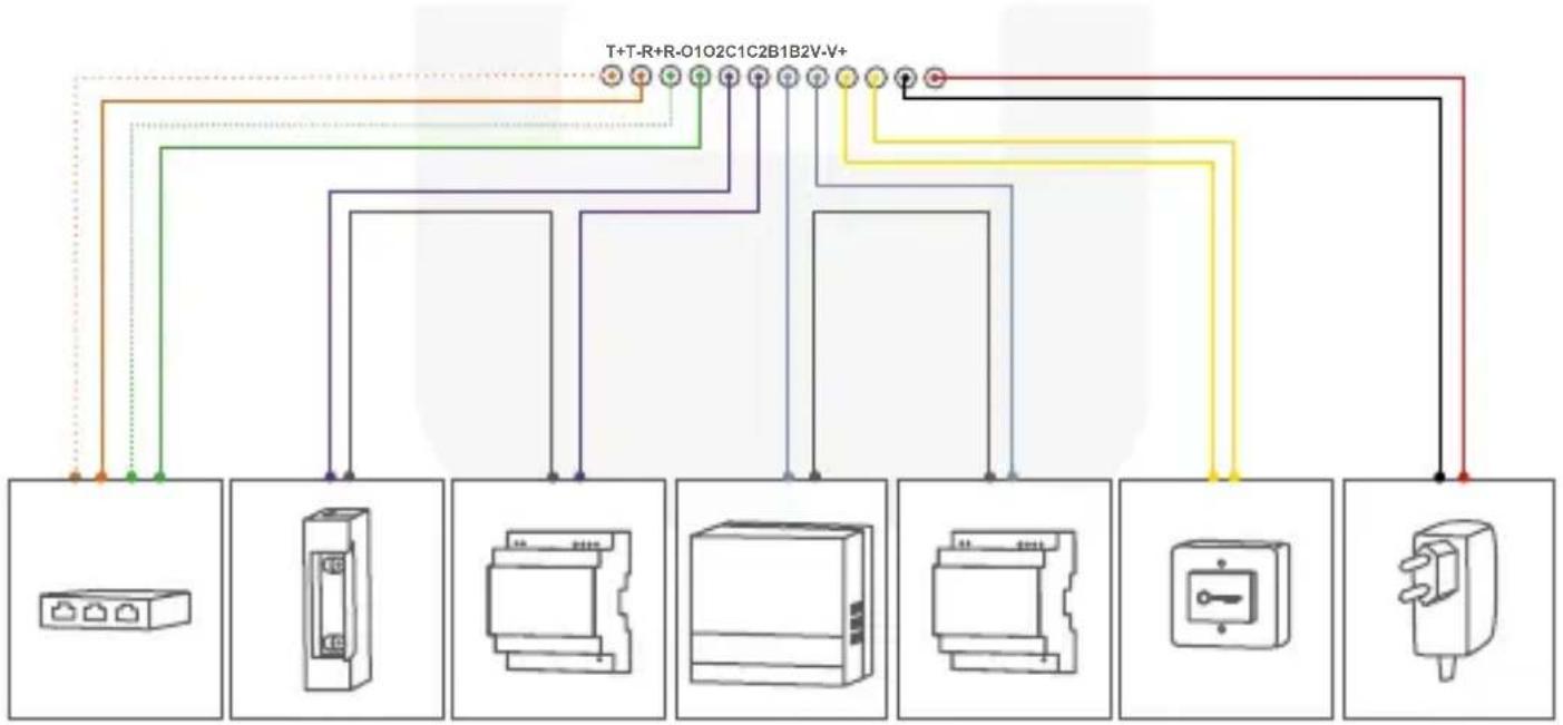 DoorBird D205 - PASO 8: CONEXION DE LOS CABLES - 1