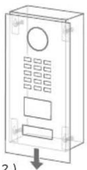 DoorBird D2102V - REMOVING THE FRONT PANEL - 2