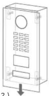 DoorBird D2102V - REMOVING THE FRONT PANEL - 2