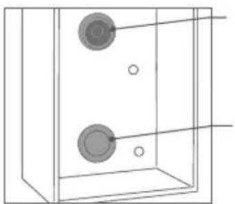 DoorBird D2102V - Mounting the surface-mounted housing - 1