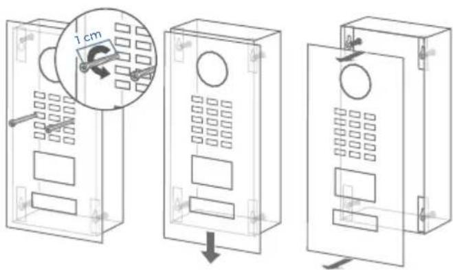 DoorBird D2102V - FRONTBLENDE ENTFERNEN - 1