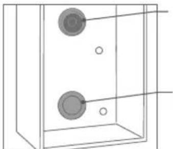 DoorBird D2101V - Mounting the surface-mounted housing - 1