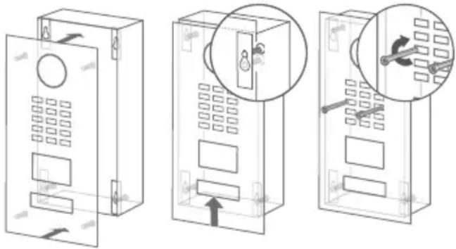 DoorBird D2101V - MONTAJE DE LA PLACA FRONTAL - 1