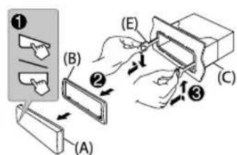 JVC KDT706BT - manicotto di montaggio) - 2