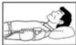 MEDISANA CardioCompact - Correct position for taking measurements lying down - 1