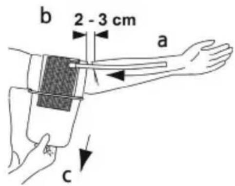 MEDISANA CardioCompact - Colocacion del brazalete - 1