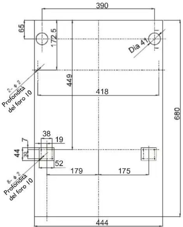IGNIS ADC 456 - Dimensioni e installmente pannello esterno di legno - 1
