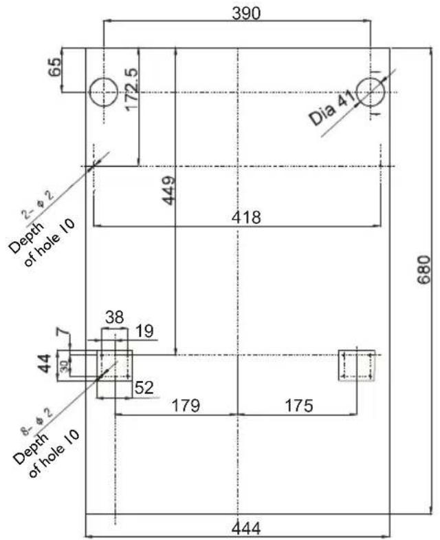 IGNIS ADC 456 - External wooden panel dimensions and installation - 1