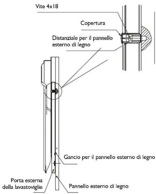 IGNIS ADC 456 - Dimensioni e installmente pannello esterno di legno - 4