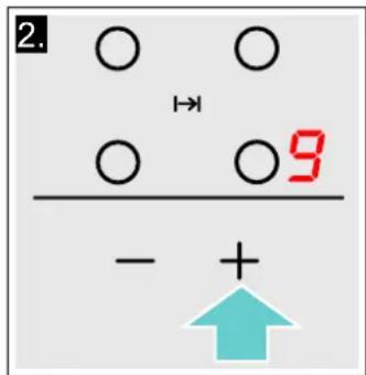 VIVA VVK26I15F1 - Selectionner un foyer et une position de chauffe - 2