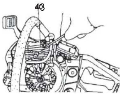 Tanaka TCS 33EB - Nettoyage des ailettes du cylindre (Fig. 42) - 1