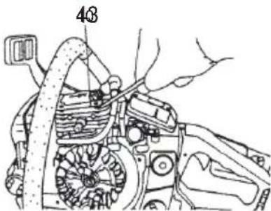Tanaka TCS 33EB - Limpieza de las aletas del cilindro (Fig. 42) - 1