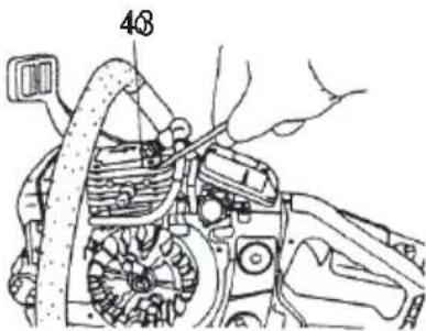 Tanaka TCS 33EB - Cleaning the cylinder fins (Fig. 42) - 1