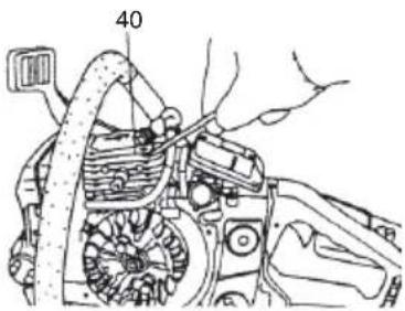 Tanaka TCS 40EA - Cleaning the cylinder fins (Fig. 39) - 1