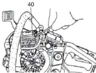 Tanaka TCS 40EA - Limpieza de las aletas del cilindro (Fig. 39) - 1