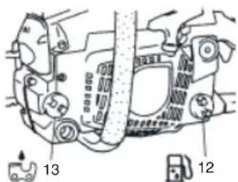 Tanaka TCS 40EA - ADVERTENCIA (Fig. 8) - 1
