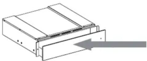 HOTPOINT WD 914 NB - För att öppna och stänga lådan, tryck på mitten av panelen såsom visas i figuren. - 1