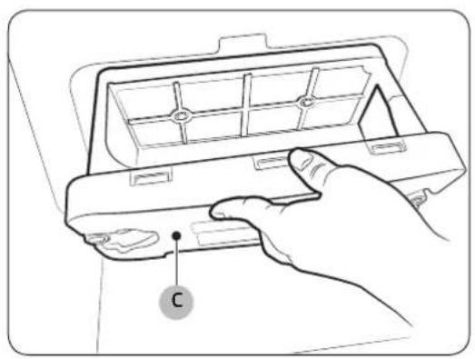 SAMSUNG DV8FK6010CW - Reinigen des Wärmetauscherfilters - 3