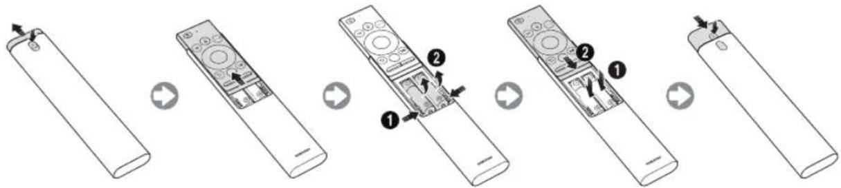 SAMSUNG UE49NU8045TXXC - Samsung Smart Remote paristojen asentaminen - 1