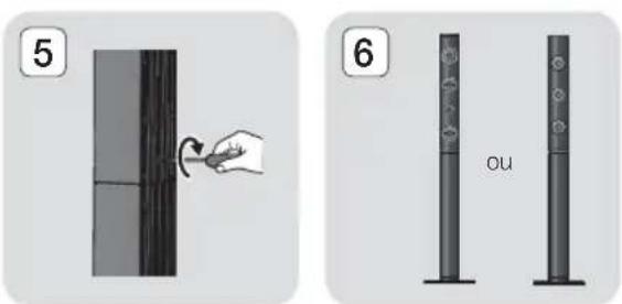 SAMSUNG HTE6759W - Installation des enceintes sur le pied type Tallboy - 3