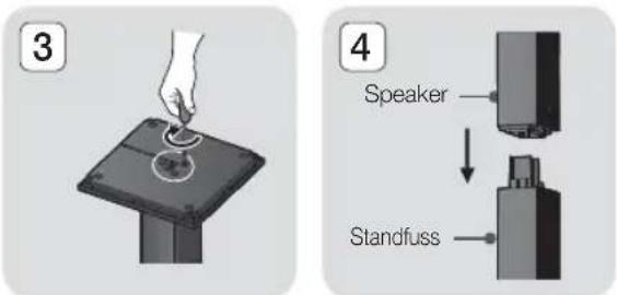SAMSUNG HTE6759W - Zum Installieren der Laufsprecher auf dem Tallboy-Stand. - 2